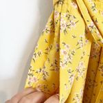 American Eagle  Floral Yellow V-Neck Open Back‎ Romper Tie Waist AE Plus Size XXL Photo 4