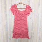 Old Navy VTG Womens Crochet Dress Size M Pink Y2K Boho Cottage Festival Beach Photo 5