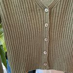 Pretty Little Thing green crop cardigan sweater Photo 2