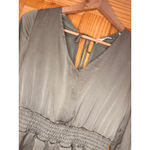 Altar'd State Alter’d State Sage Green Tiered Mini Dress Smocked Waist Long Sleeve Size M Photo 1