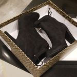 Charles David 💕💕 Black Microsuede Heel Booties Photo 5