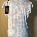 Chaser  Blue White Pink Tie Dye Sunsets Cocktails Dream Flutter Sleeve Tee M Photo 1