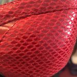 White House | Black Market LAST CHANCE 💄WHBM Open Toe Red Leather Callie Pumps, size 9 Photo 5