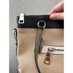 Coach  | Pebbled Leather Colorblock Tote Bag F57496 Black Beige Cream Photo 6