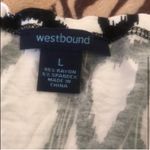 Westbound Cute Black and White  Long Sleeve Tunic Top Shirt Blouse Photo 2