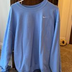 Hanes Blue  Sweatshirt Nike Logo Embroidered Photo 0