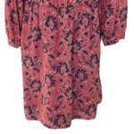 Madewell  Women’s Silk Lace-up Floral Dress Size S Babydoll Peasant Sleeves Photo 5