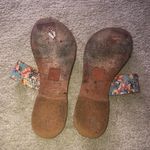 Joie a la Plage Women's US Size 6 EUR 36 Sandals Slides Floral Leather Italy Photo 8