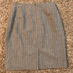Ellen Tracy Linda Allard  grey wool pinstripe skirt Photo 7