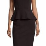 Lafayette 148  black Short Sleeve Peplum Midi Dress Women's Size 14 Photo 0