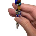 Vintage Italian Murano Moretti Millefiori Art Glass Beaded Necklace 30” *READ Yellow Photo 11