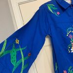 Quaker Factory Blue Embroidered NWT Large Spring Summer Jacket. 2019 Photo 4
