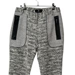 Sachin + Babi Womens Flat Front Dress Pants Size 4 Cream Black Tweed Pockets Photo 1