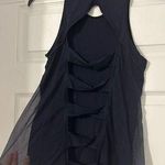 Victoria's Secret NWOT-  sport classic navy twisted pleat open back tank Photo 0