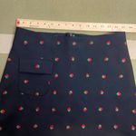 ZARA  Stefano Pilati Size Small Black Embroidered Strawberry Mini Skirt Wool Photo 5