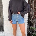 Vintage unisex faded black oversized crewneck sweatshirt sz XL Photo 1