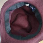 American Eagle Oxblood Wool Floppy Hat with Black Trim Photo 3