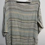 Soft Surroundings Tunic Top Stripe Green Cotton Pullover Size Large Beach Resort Photo 0
