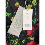 GREY by Jason Wu Black Floral Chiffon Silk Off Shoulder Midi Dress Size 6 Photo 12