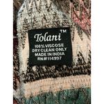 Tolani  Scarf Womens One Size Multicolor Chevron Fringe Boho Viscose Wrap Photo 6