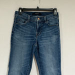 J Brand Woman’s Size 26 Cutoff Flower Aplique Straight Leg Low Rise Blue Jeans Photo 1