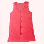 O'Neill Ladies’ Poolside Terry Tunic Coral Button-Down Swim Cover-Up Size Medium Photo 2