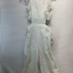 Blue Blush  WHITE EYELET JUMPSUIT CROP LENGTH 100% COTTON PREOWNED‎ Photo 3