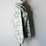 Davi & Dani  Ivory and Green Plaid Shacket Photo 4
