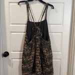 Natural Life  Dakota Tie Back Mini Dress Patchwork Green Floral Vines large Photo 4