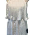 Lulus  White Pleated Ruffle Mini Dress‎ Halter Tie Back Sleeveless Party Photo 0