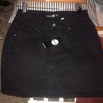 Boohoo Black Denim Skirt Photo 0