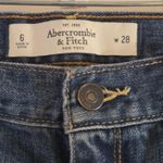 Abercrombie & Fitch Denim Cutoff Jean Shorts Womens 6 Embroidered Floral Y2K Photo 3