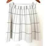 Anthropologie Kelley Plaid Fit Flare Black White Knit Pull On Mini Skirt Sz S Photo 1