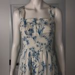 SheIn  Strapless Blue Floral Dress Photo 2