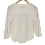 Loft Womens 100% Cotton Button-Up Chiffon Shirt Blouse Cream Size Small Photo 2