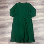 J. Jill Deep Green Long Sleeve Dress Ponte Knit Ruffle Dress Balsam Large Tall Size undefined Photo 3