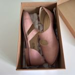 Anthropologie  Sasha Blush Pink Leather Slip On Cut-Out Flats Photo 9