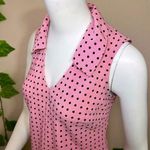 Vintage Retro 1970 1990 Pink Polkadot Blouse Photo 1