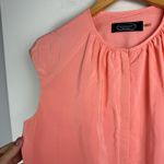 Magaschoni 100% Silk Peach Pink Shift Dress Sz 6 Colorblock Photo 9