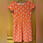 Boden Phoebe Jersey Knit Dress in Orange & Blue Floral Daisy Print Size 6 Petite Photo 8
