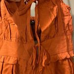 Forever 21 Auburn Woven Spaghetti Strap Tie Mini Dress Size Medium NWT Photo 6