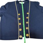 St. John VINTAGE  Collection By Marie Gray stripped Navy Crop Top CardiganJacket 6 Photo 5