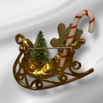 Vintage Christmas Tree,‎ Teddy Bear, Candy Cane Brooch Photo 2