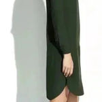 Madewell  Olive Green Long Sleeve Cargo Tunic Shirt Dress Photo 0