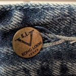 Vintage Kong Loon Jean Floral Embroidered Pencil Skirt Women's Large Medium Wash Blue Photo 3