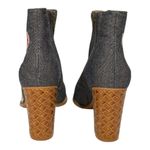 Anthropologie BILLY ELLA Floral Denim Ankle Bootie 3” Block Heel Size 6 Photo 6