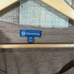 Democracy  Brown Ruffle Sleeve Boho Top XL Women’s Long Sleeve Knit Blouse Photo 3