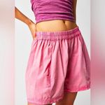 Free People Women's Get Free Cotton Poplin Pull-On Shorts Size XS Dark Pink GUC Photo 2