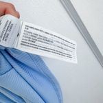 Abercrombie & Fitch Abercrombie | Cut Out Tie Front Ribbed Mini V Neck Sundress Dress in Blue Small Photo 5