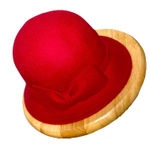 INC Women's Bow Cloche Wool Hat Red Adjustable One Size 100% Wood Photo 0